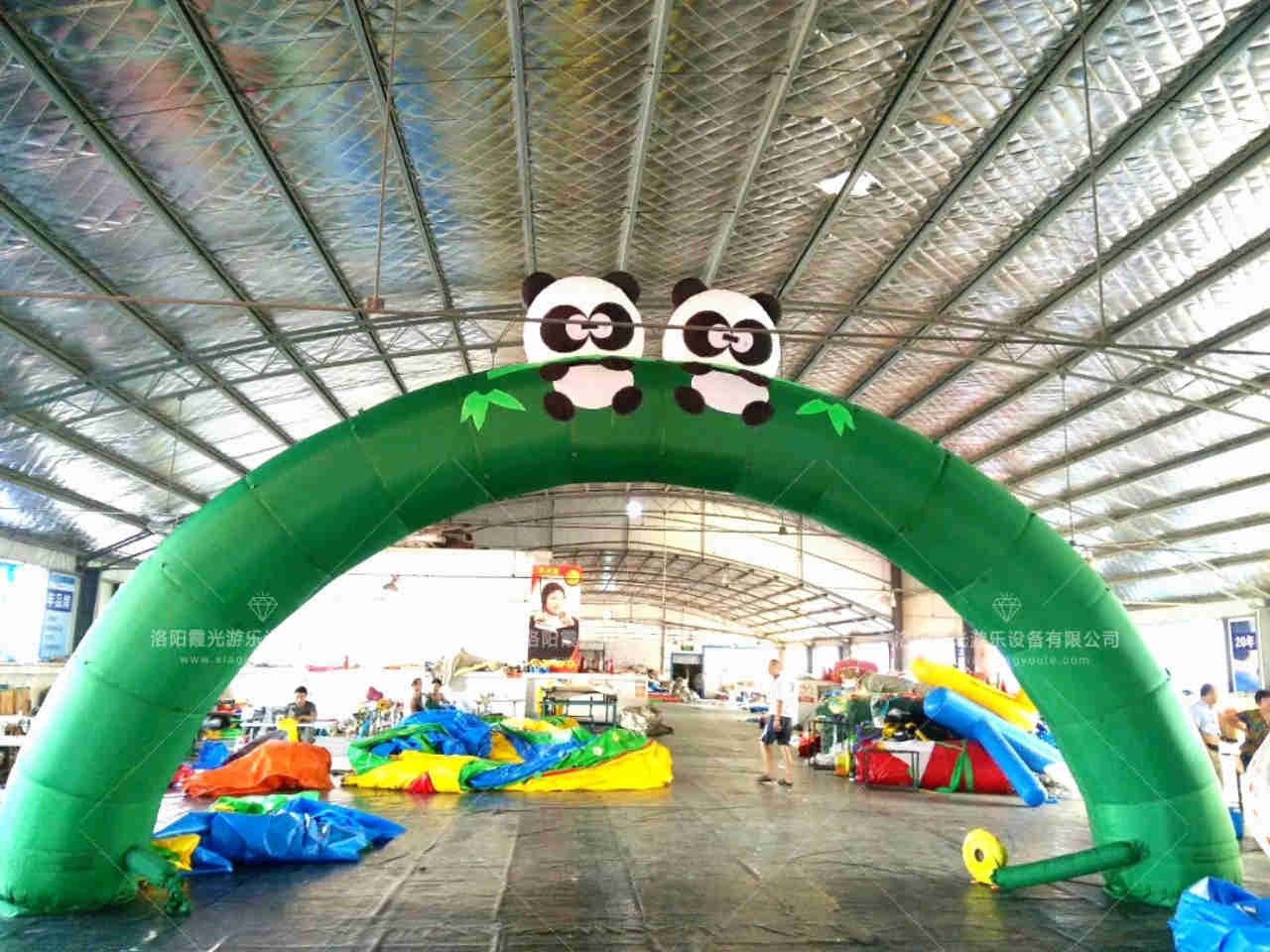 东营熊猫喷绘拱门